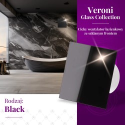 Veroni Glass buitinis ventiliatorius S d100 Black