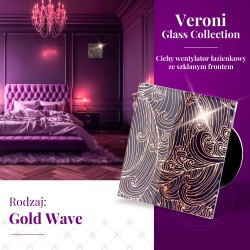 Veroni Glass buitinis ventiliatorius S d100 Gold Wave