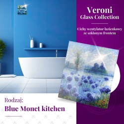 Veroni Glass buitinis ventiliatorius S d100 Blue Monet Kitchen
