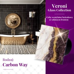 Veroni Glass buitinis ventiliatorius S d100 Carbon Way
